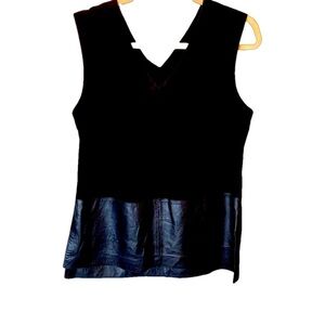 Vince size 8 faux suede and leather vest.